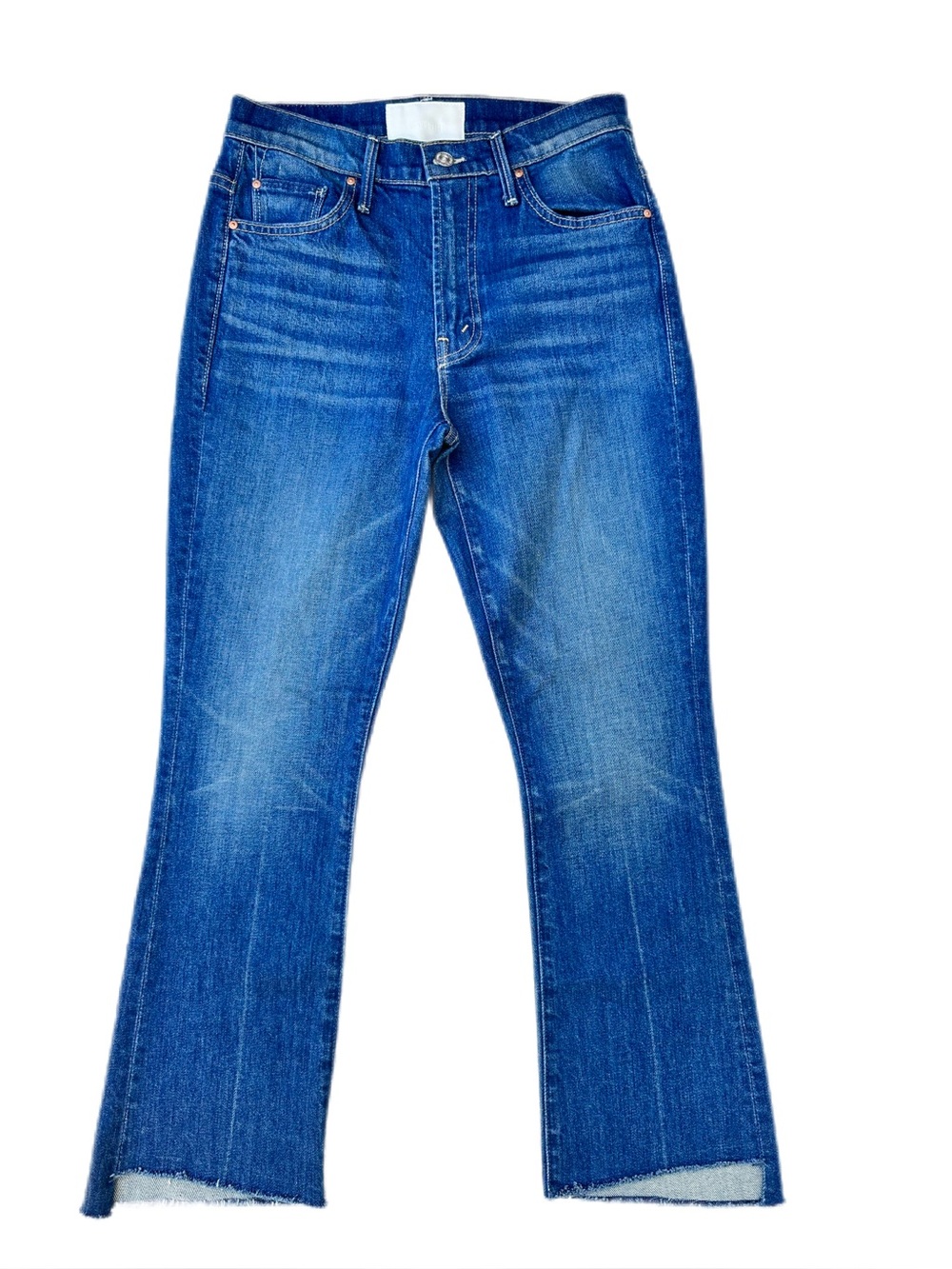 MOTHER The Insider Crop Step Fray Bad Reputation High Rise Bootcut Jeans Size 26